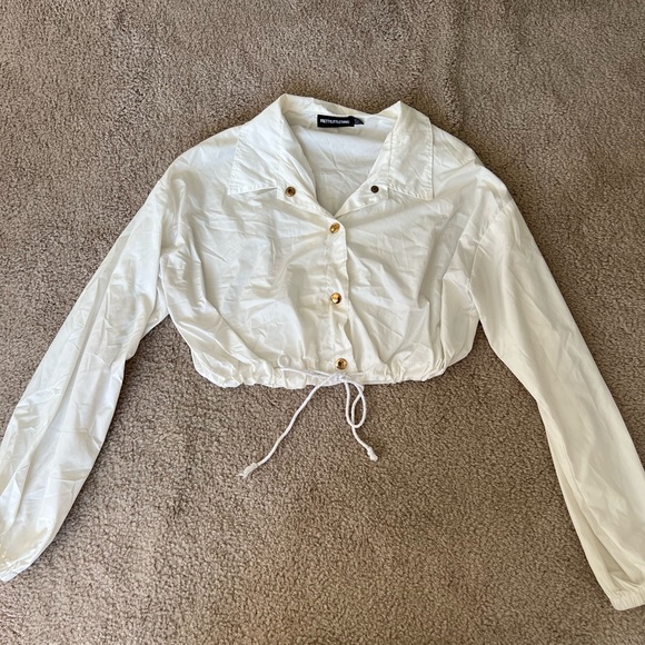 Pretty little thing white cropped jacket - Picture 3 of 3